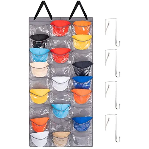 27 Deep Pockets Hat Rack for Baseball Caps | ProCase