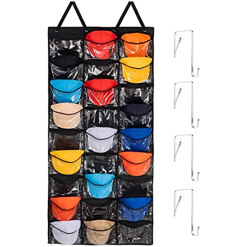 27 Deep Pockets Hat Rack for Baseball Caps | ProCase