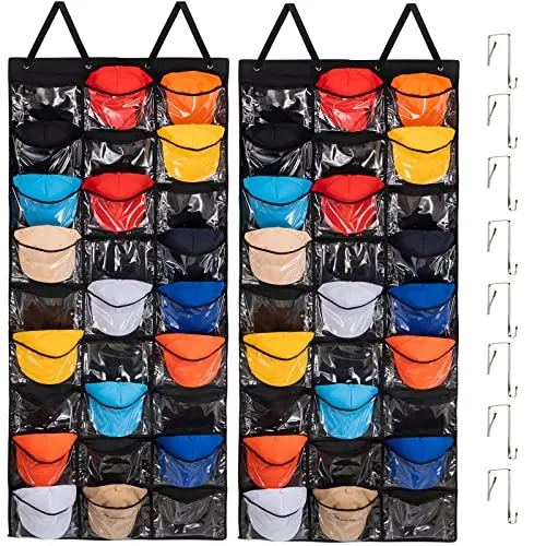 27 Deep Pockets Hat Rack for Baseball Caps | ProCase