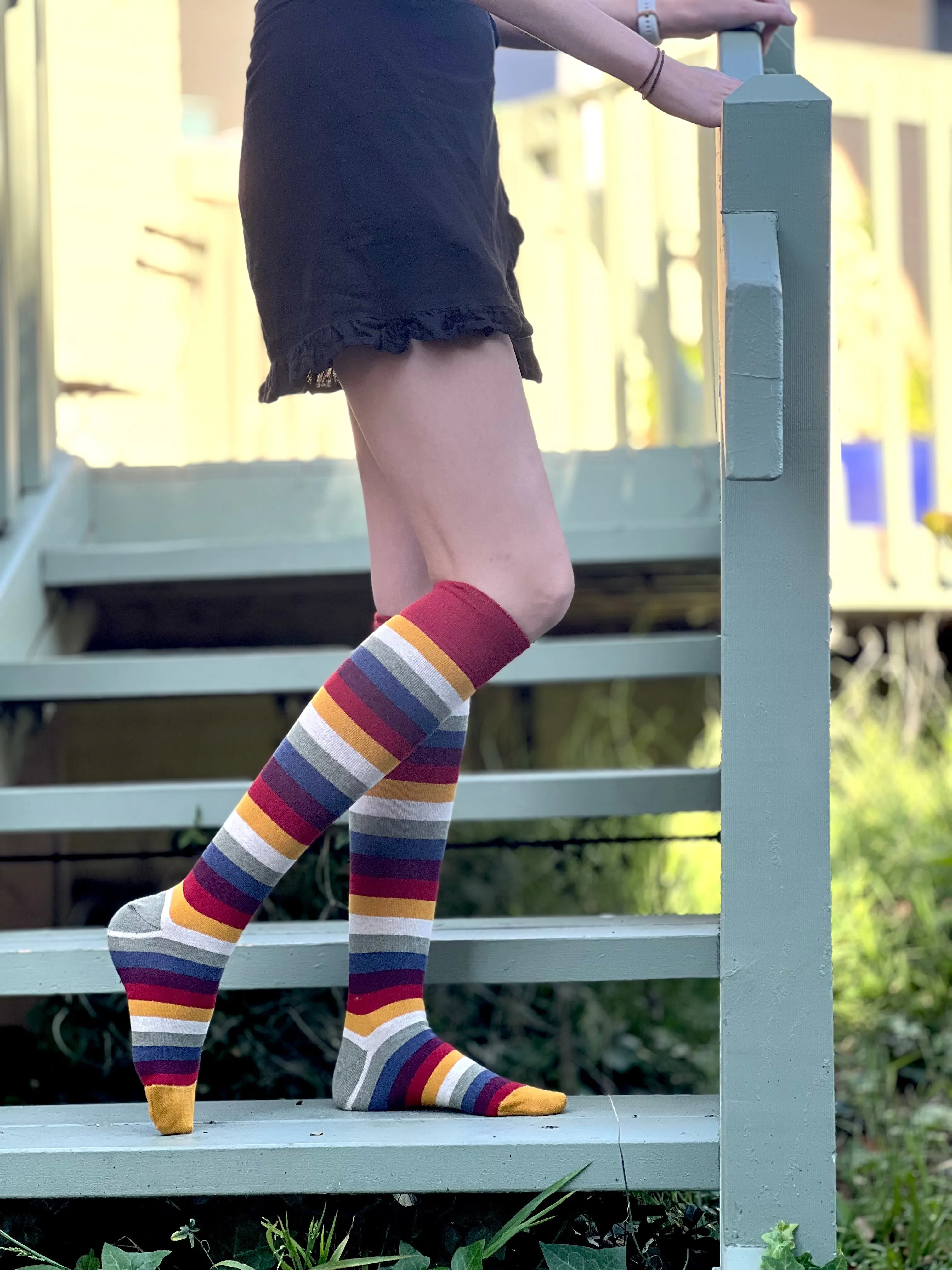 Autumn Stripes Knee High Socks