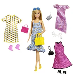 Barbie Doll with Clothes and Accessories for 4 Complete Outfits (IC)