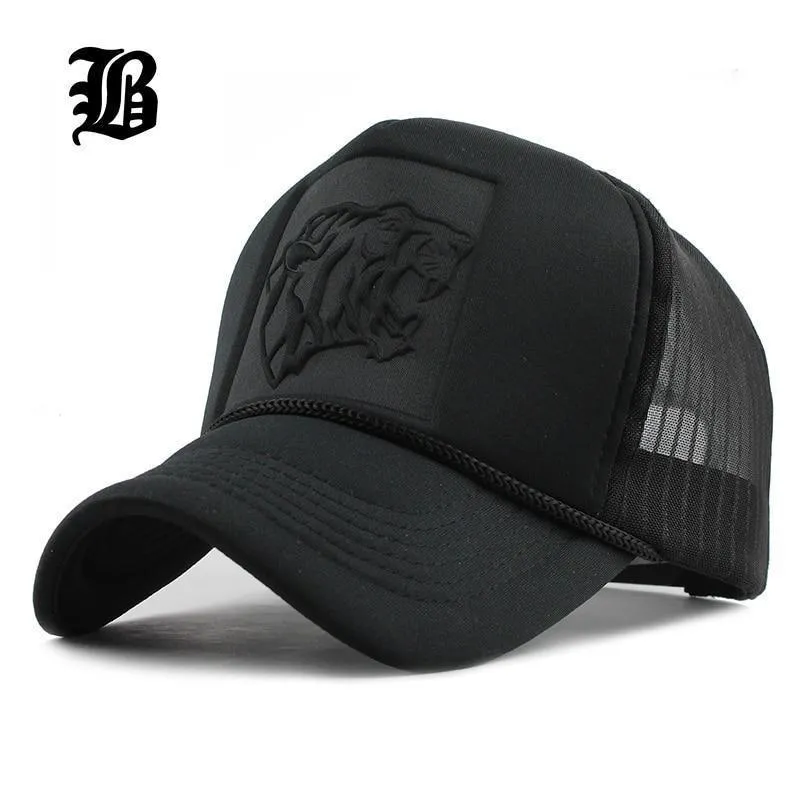 Black leopard Print Curved Baseball Caps