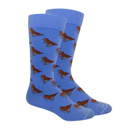 Bob-White Crew Socks in Della Blue