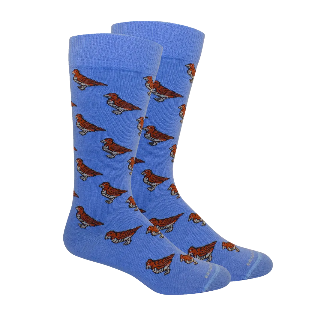 Bob-White Crew Socks in Della Blue