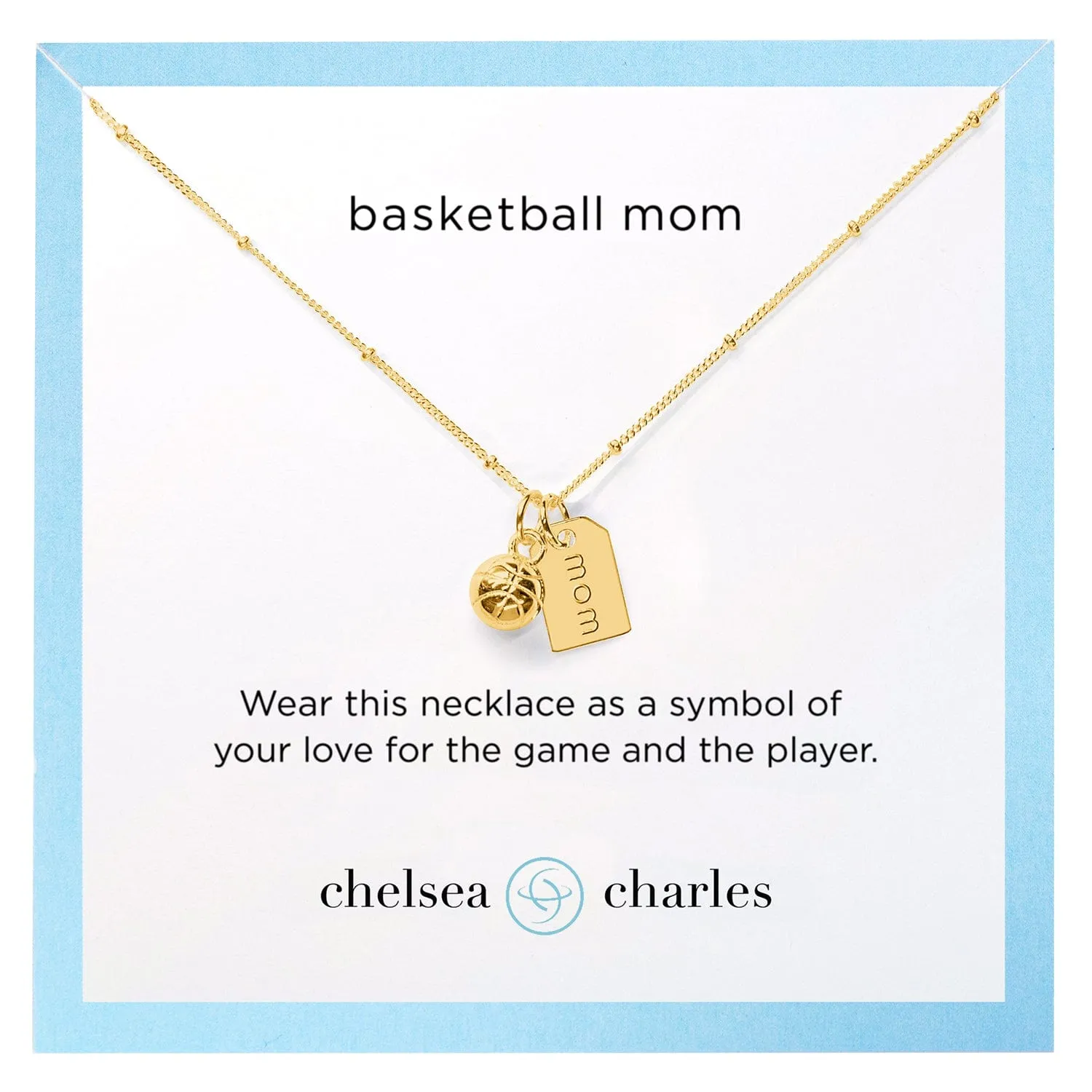 CC Sport Basketball Mom Double Charm Necklace