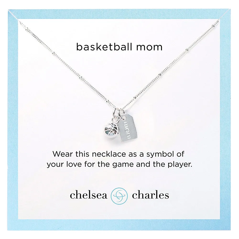 CC Sport Basketball Mom Double Charm Necklace