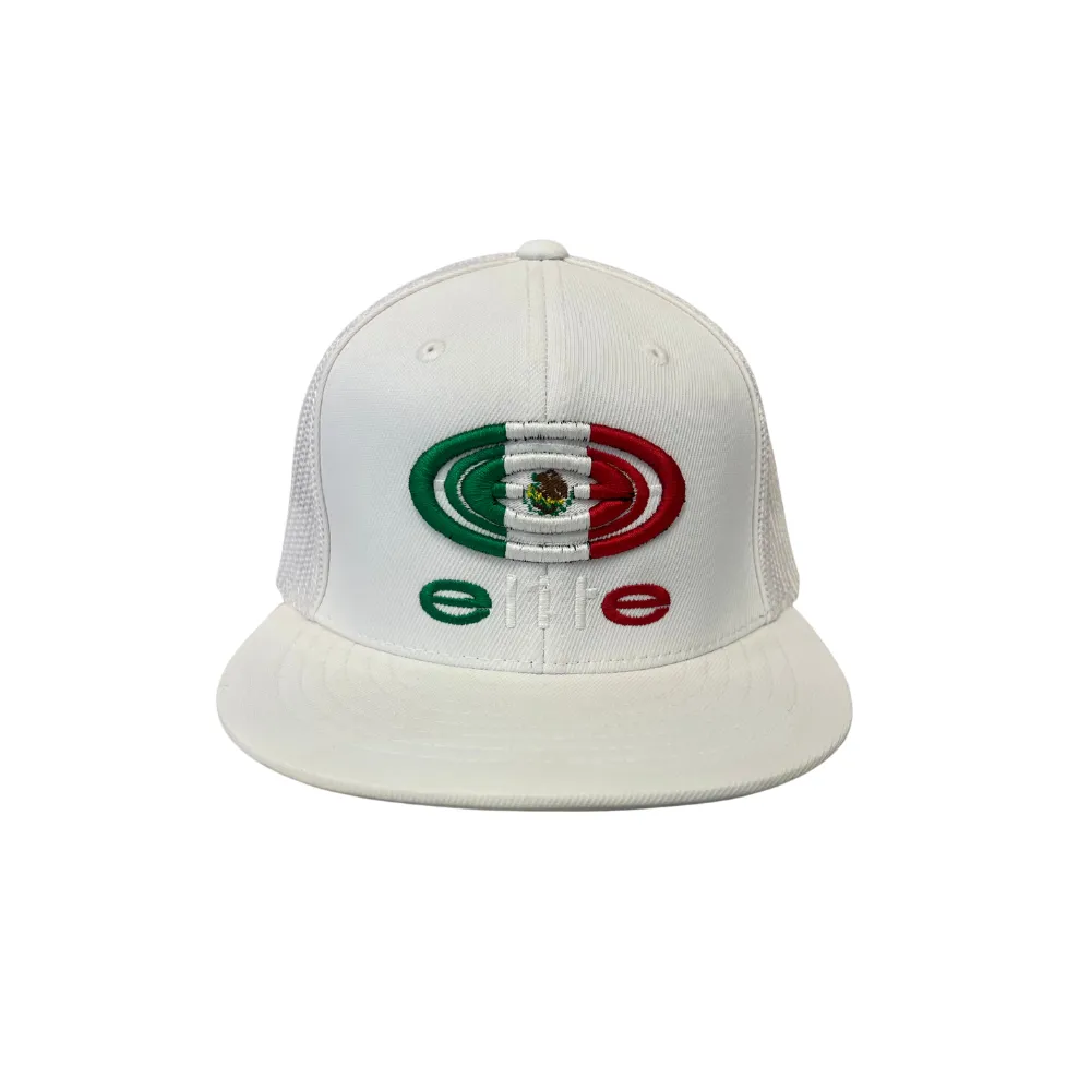 Elite Hat - Solid White Mexico Flag (Pacific 4D5)