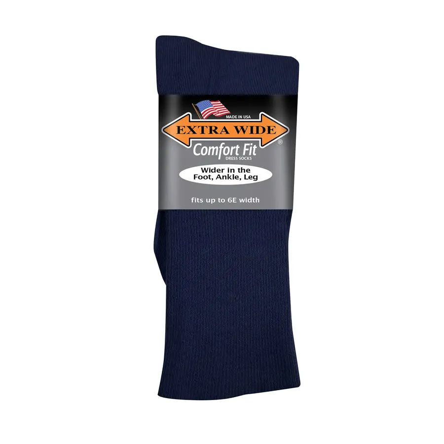 Extra Wide Dress Socks