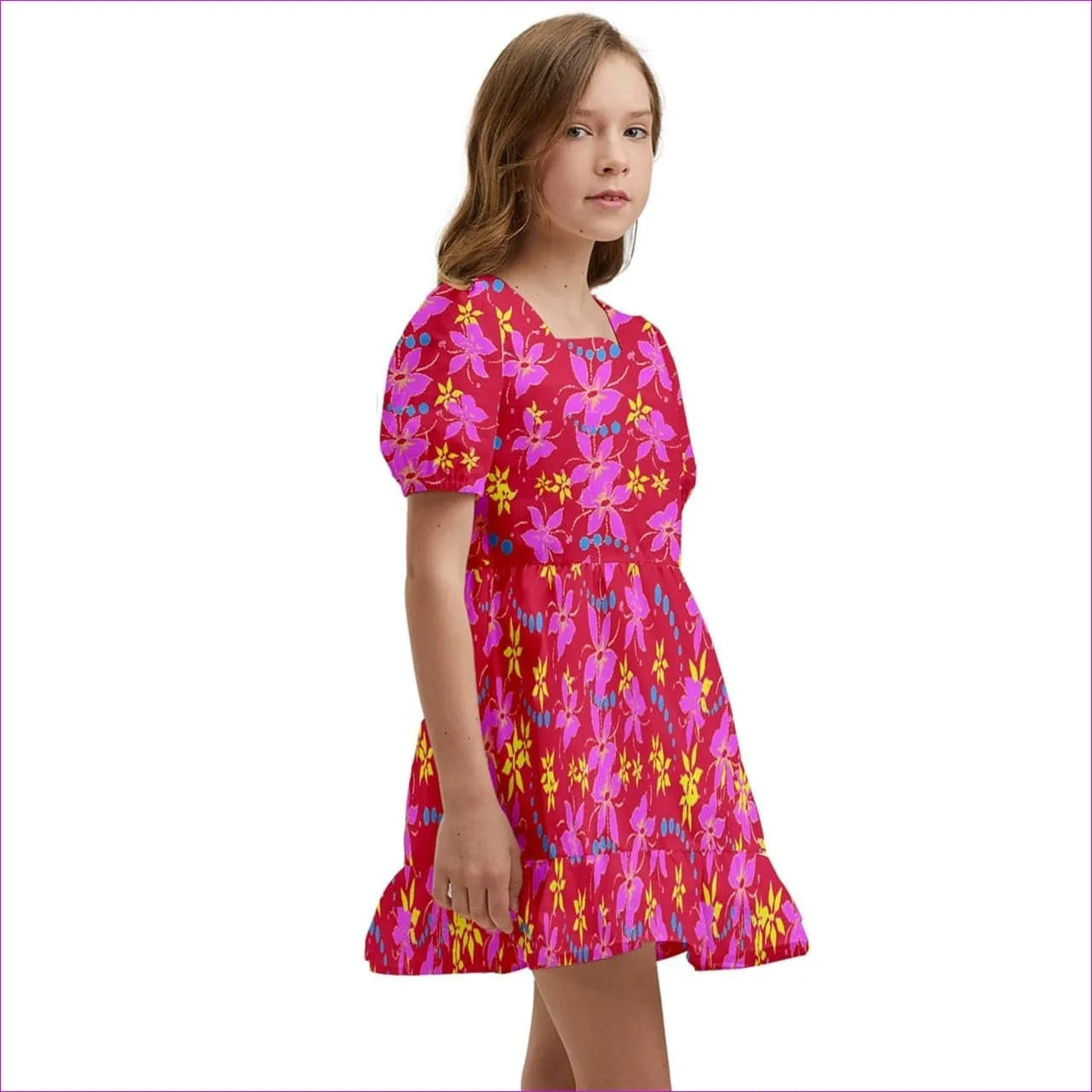 Floral Wear Kids Short Sleeve Dolly Dress