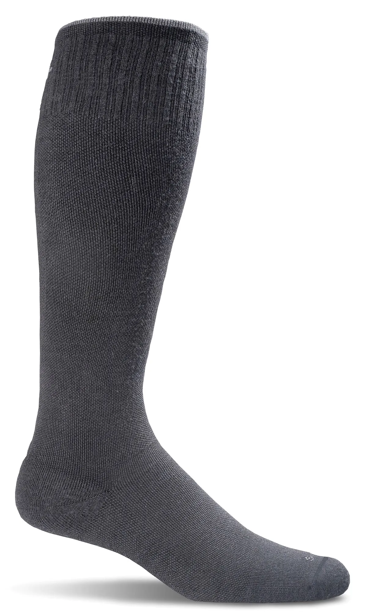 Full Floral Women's Bamboo/Merino Moderate Graduated Compression Socks in Black- Wide Calf Fit