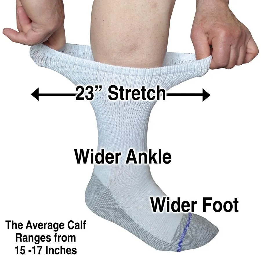 Loose Fit Medical Cotton Crew Socks