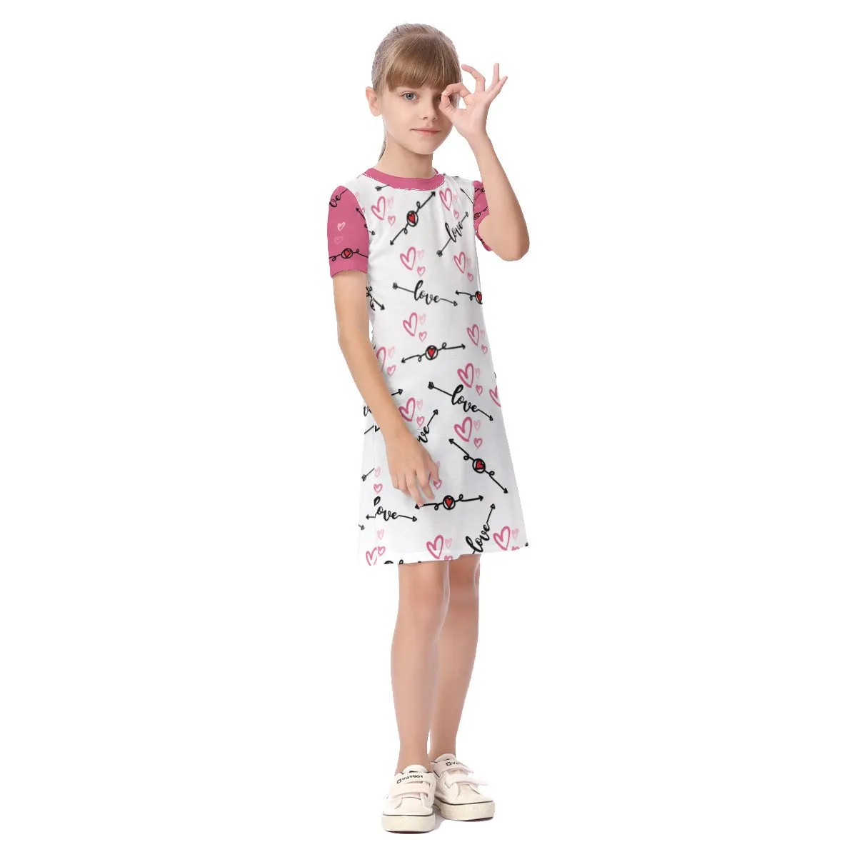 Love in Motion Kid's Short Sleeve Dress