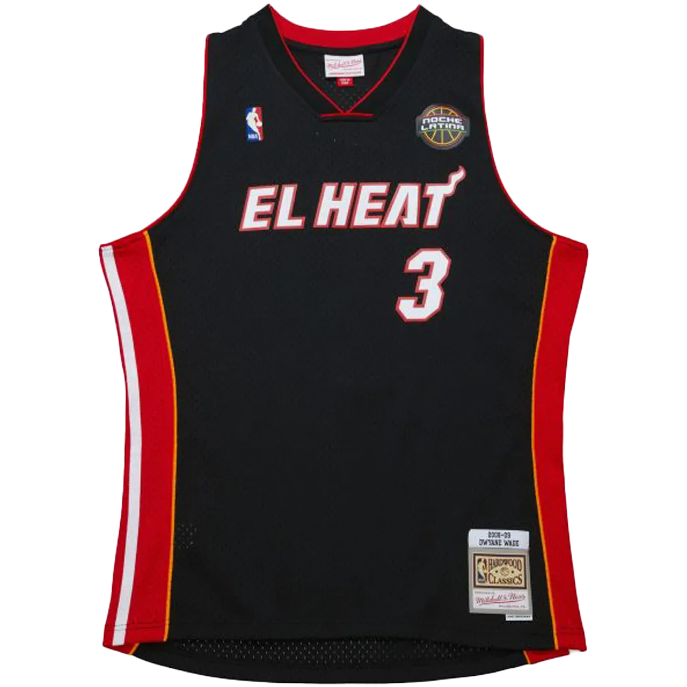 Mitchell & Ness Swingman Dwyane Wade NBA Miami Heat Dark El Heat 2008 Swingman Jersey