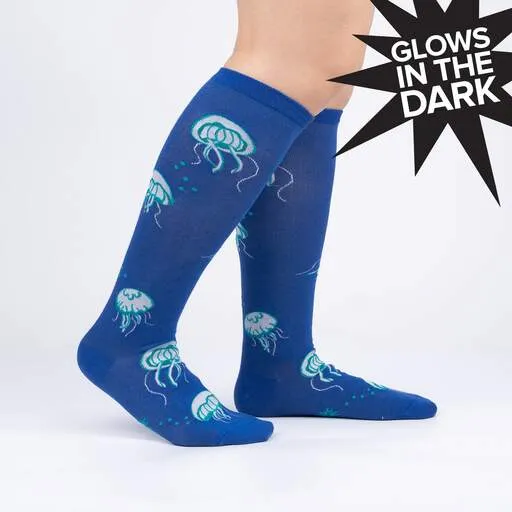 Nice to Sea you  Women's Knee High Sock - Glow in the dark