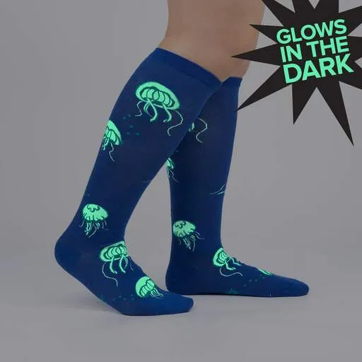 Nice to Sea you  Women's Knee High Sock - Glow in the dark