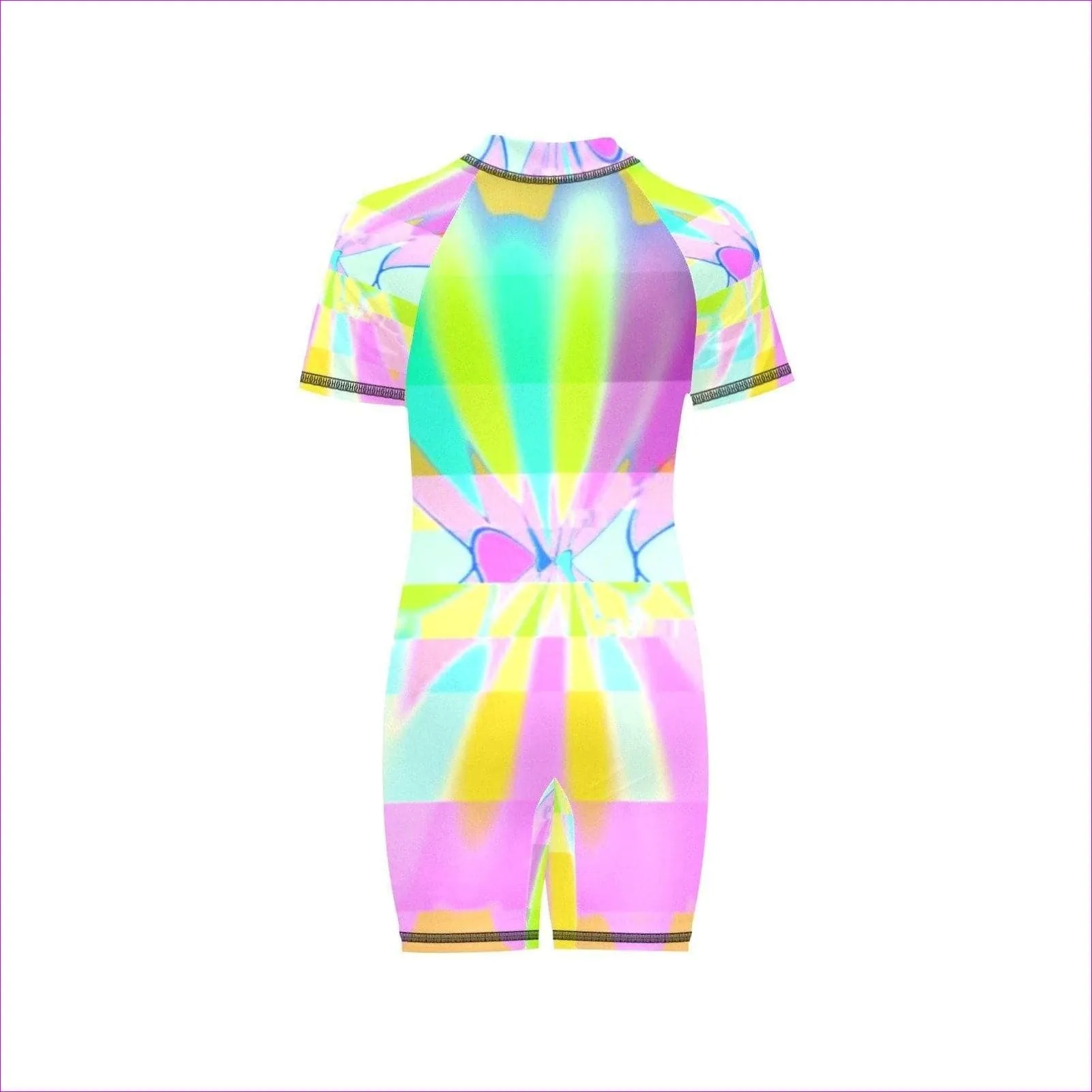 Northern Lights Girls Short Sleeve One-Piece Swimsuit