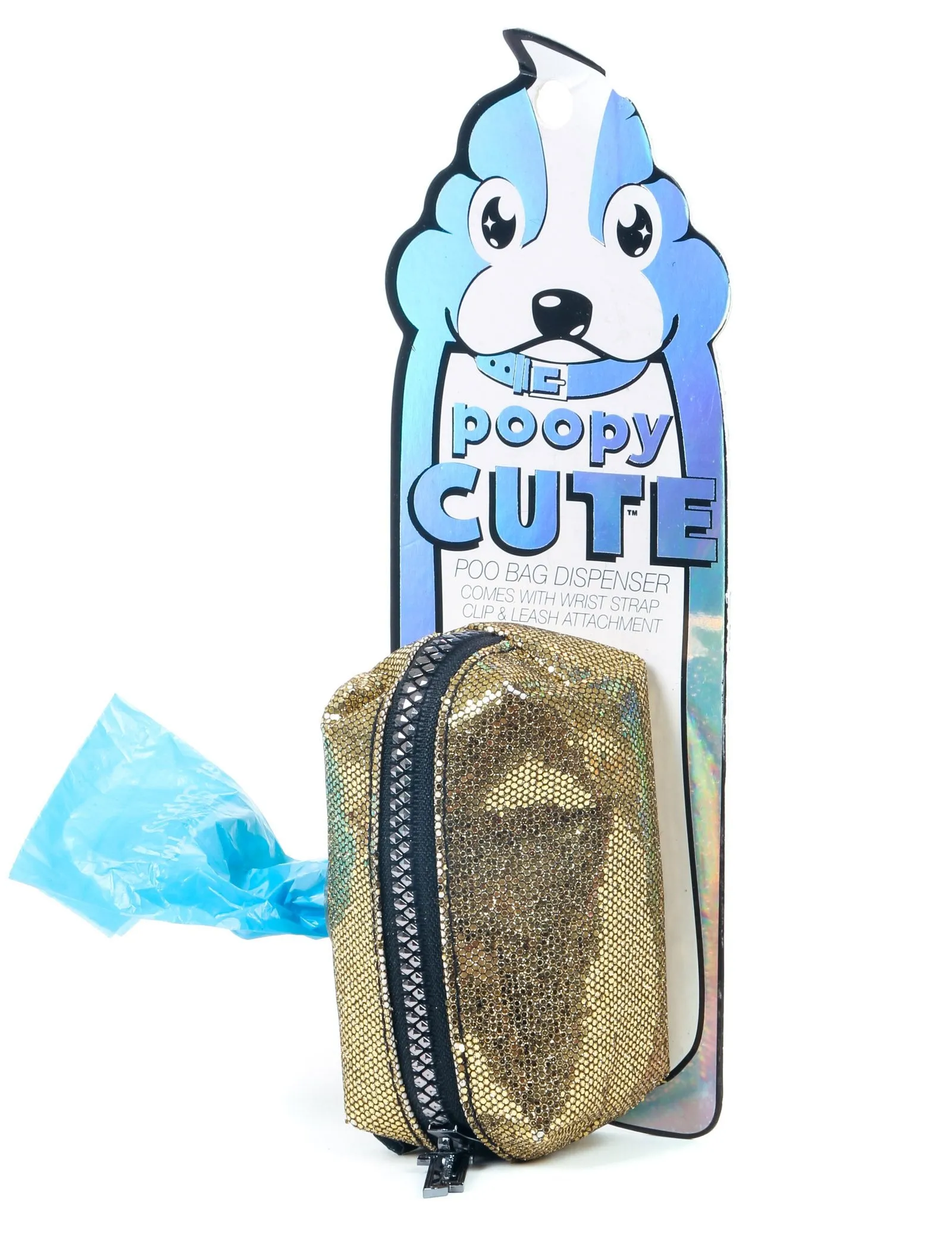 poopyCUTE | Cute Poop Bag Holder | GLAM Gold