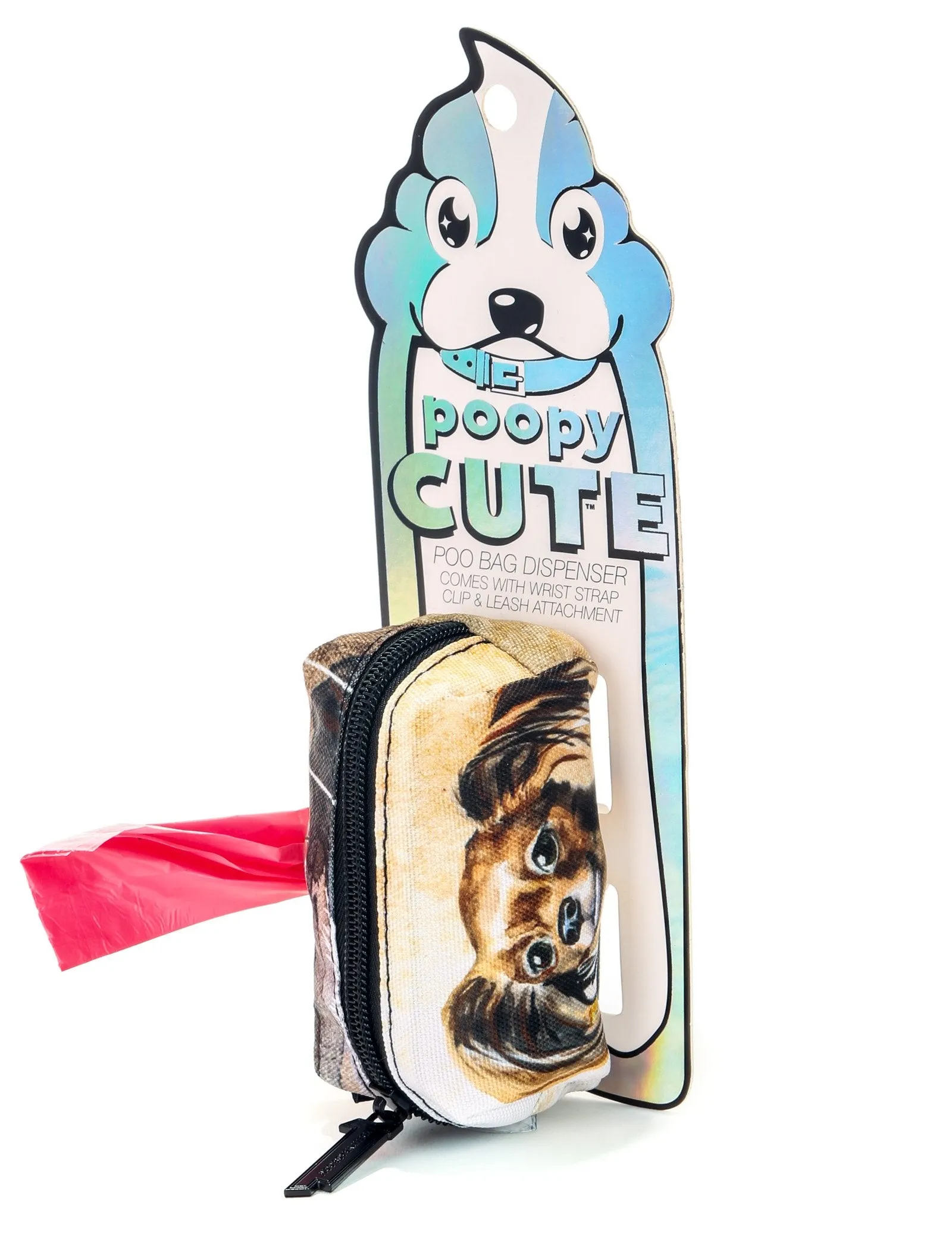 poopyCUTE: Doggy Waste Bag Holder for Fashionable Owner & Dog |DOGGIE Long-hai Red toy terrier