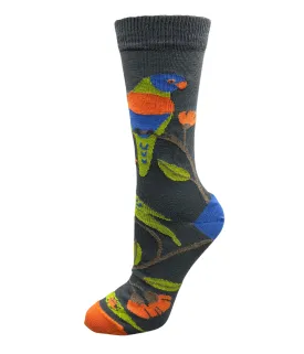 Rainbow Lorikeet Crew Socks - Australian Bird Range