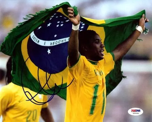 Robinho De Souza Autographed 8x10 Photo Brazil PSA/DNA #U54484