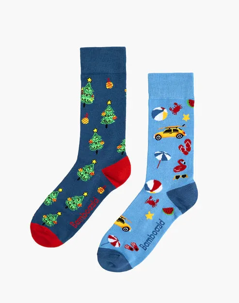 Summer Time Chrissy Men's Crew Socks - Gift Box 2 Pack