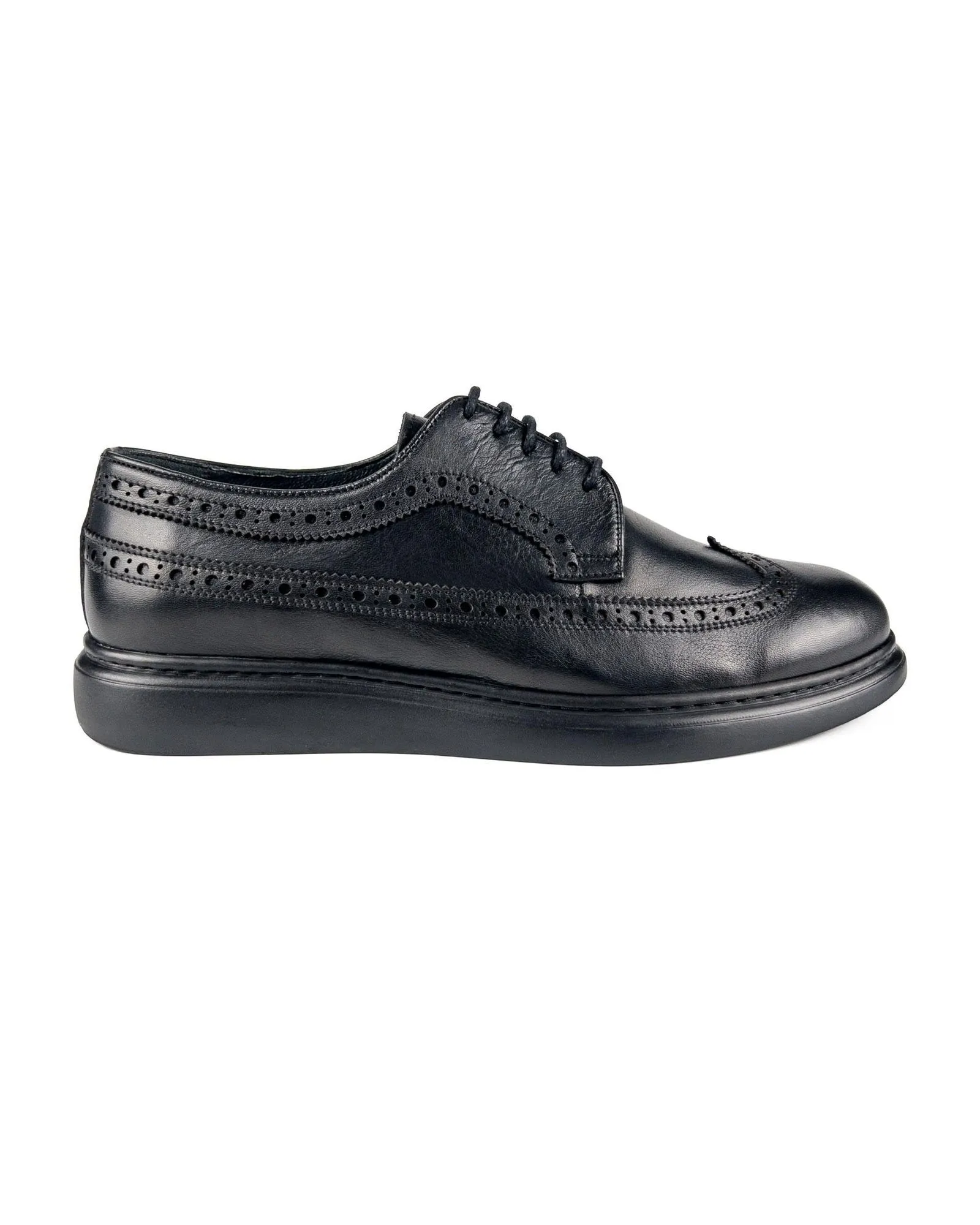 T-Tango Black Genuine Leather Casual Classic Men's Shoes