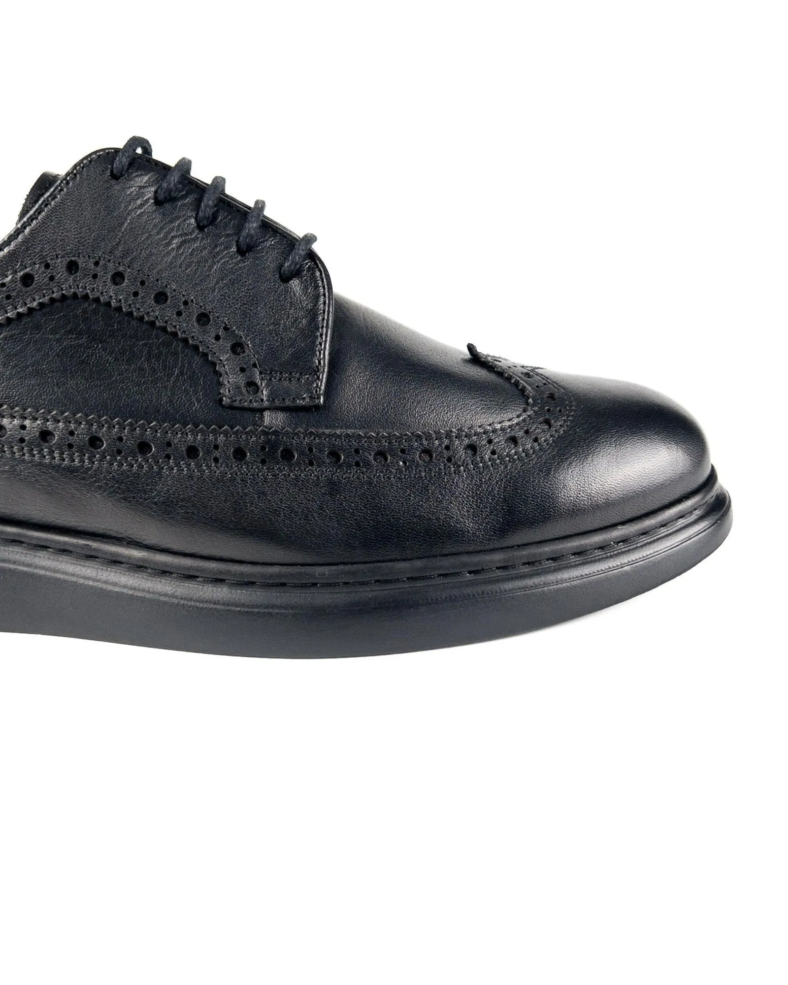 T-Tango Black Genuine Leather Casual Classic Men's Shoes