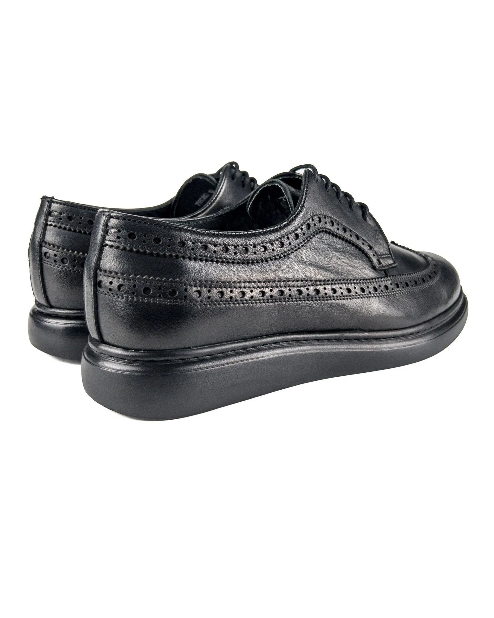 T-Tango Black Genuine Leather Casual Classic Men's Shoes