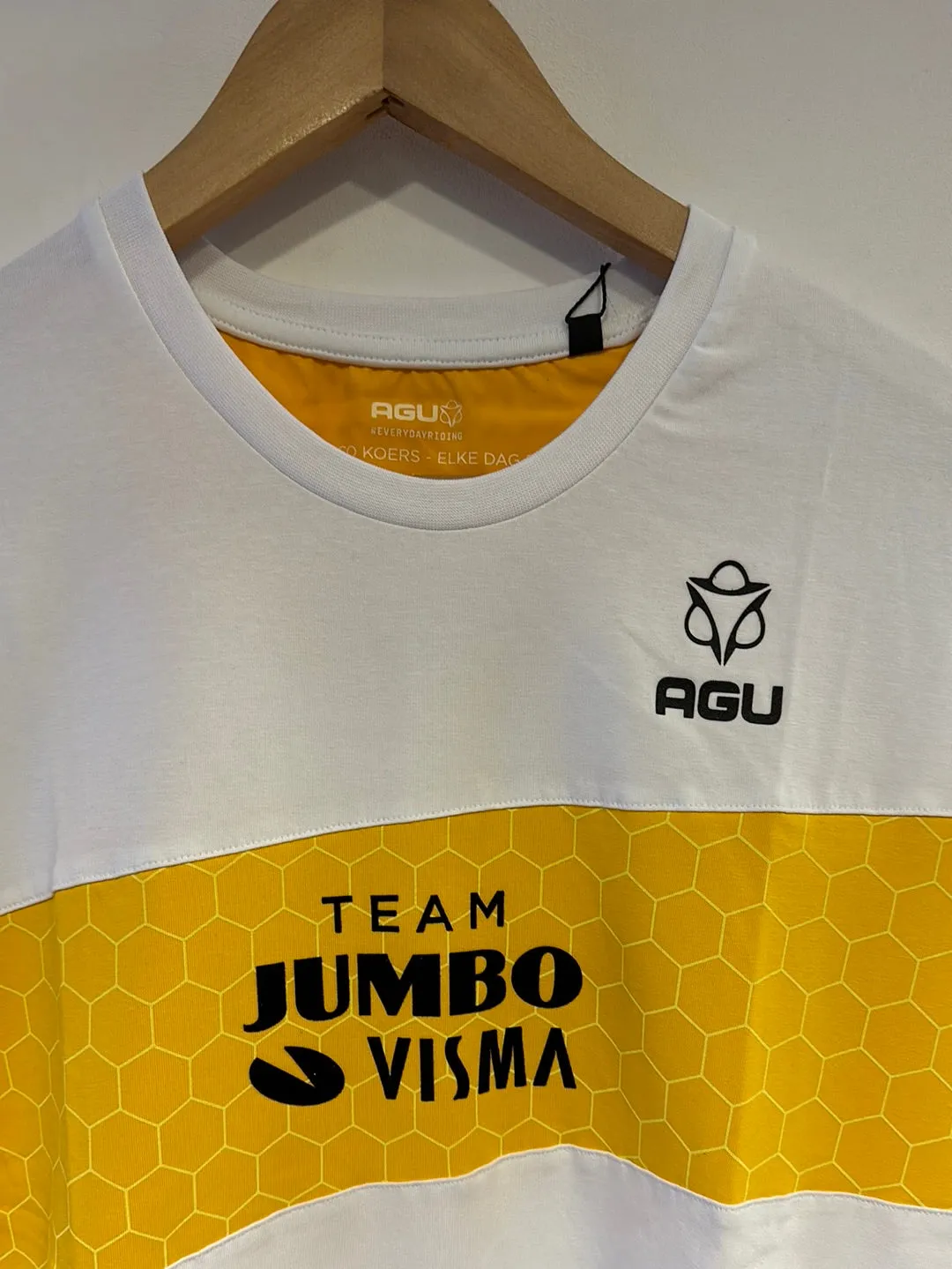 Team Jumbo Visma AGU Short Sleeve T-shirt White Men