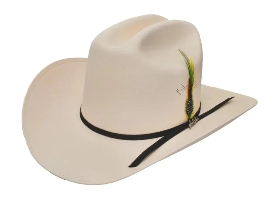 Tombstone 100X El Fantasma Cowboy Hat with Feathers 3 1/2" Brim TOM-3907