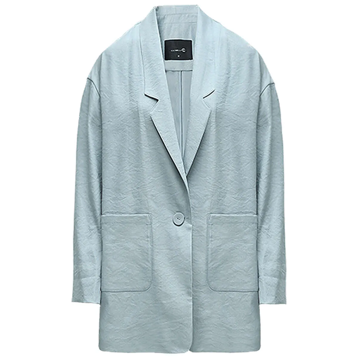 Tranquil Days Single Breasted Casual Blue Blazer