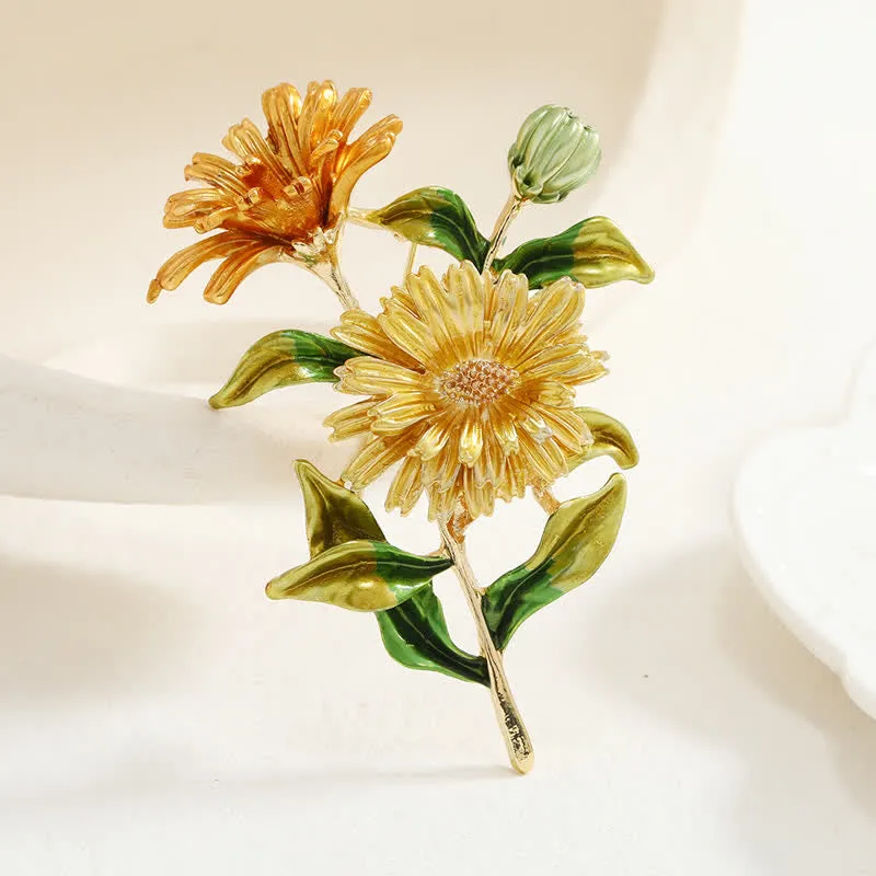 Women's Creative Floral Daisy Brooch